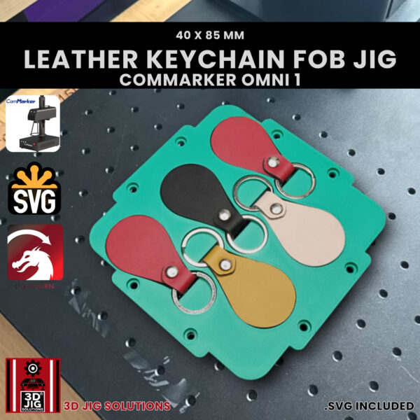 ComMarker Omni 1 Leather Key Fob Laser Engraving Jig | 150mm Lens | 40x85mm - Image 3
