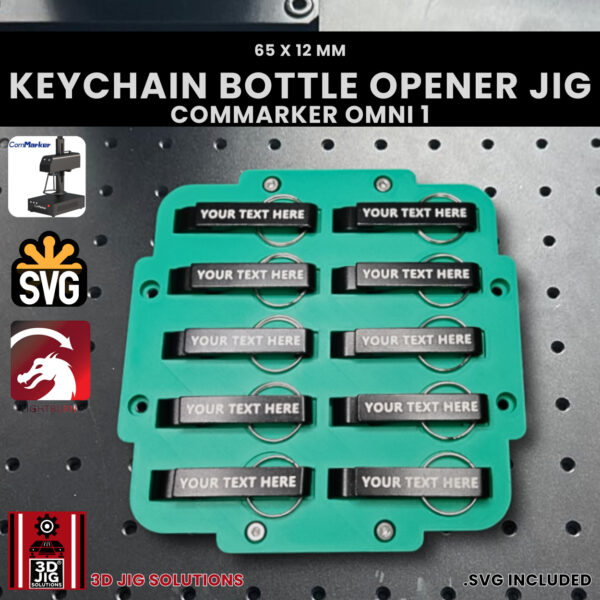 ComMarker Omni 1 Keychain Bottle Opener Laser Engraving Jig | 150mm Lens - Image 3