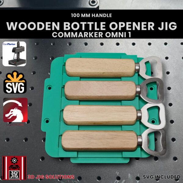 ComMarker Omni 1 Wooden Bottle Opener Laser Engraving Jig | 150mm Lens | SVG Files - Image 4