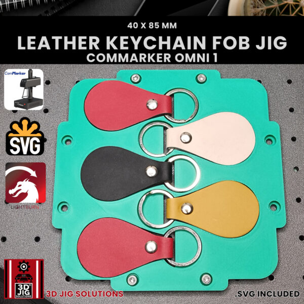 ComMarker Omni 1 Leather Key Fob Laser Engraving Jig | 150mm Lens | 40x85mm - Image 4