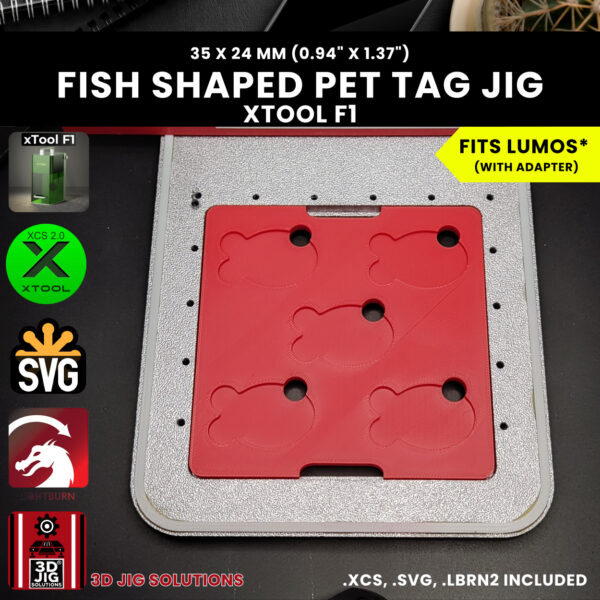 A side view of the 3D-printed jig, highlighting its precise custom-designed shape and slots.