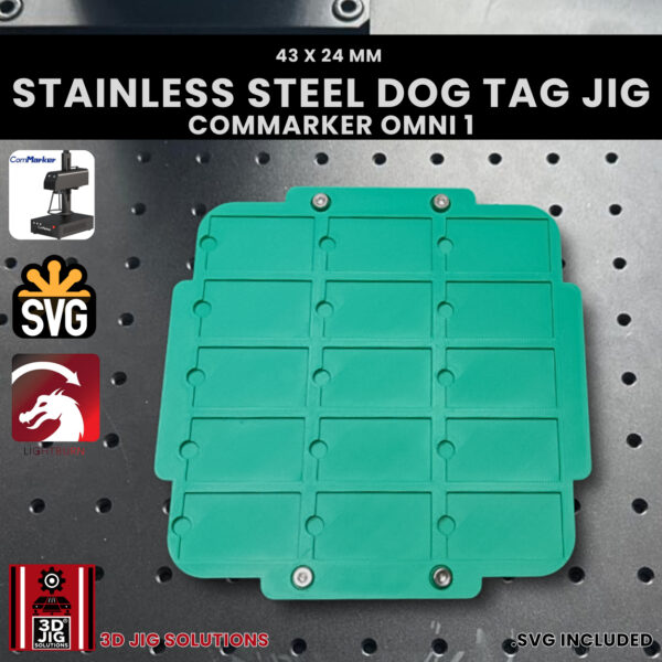 ComMarker Omni 1 Military Tags Jig: Stainless Steel Dog Tag Laser Engraving Jig - Image 6