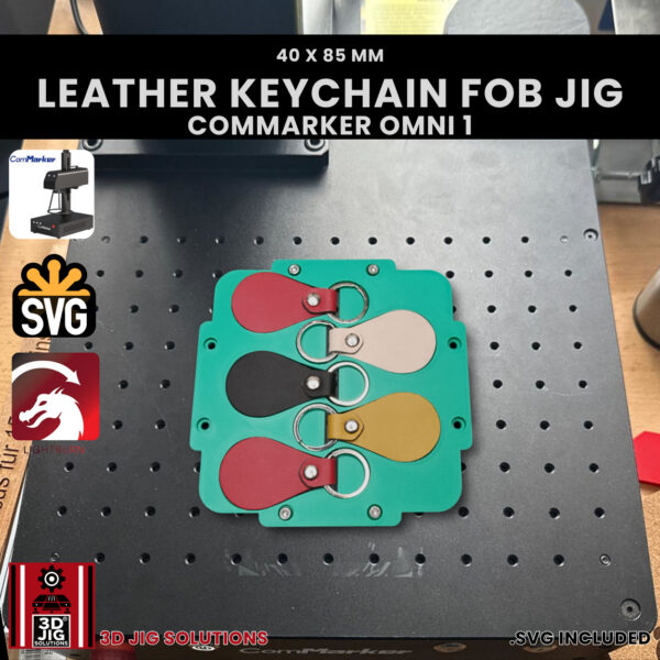 ComMarker Omni 1 Leather Key Fob Laser Engraving Jig | 150mm Lens | 40x85mm - Image 6