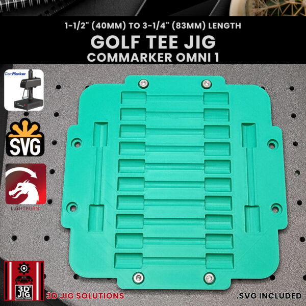 ComMarker Omni 1 Golf Tee Laser Engraving Jig: Holds All Lengths + SVG Files - Image 5
