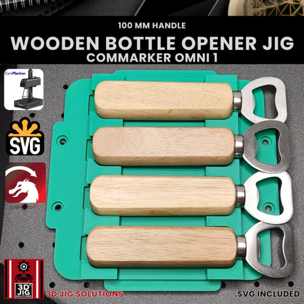ComMarker Omni 1 Wooden Bottle Opener Laser Engraving Jig | 150mm Lens | SVG Files - Image 7