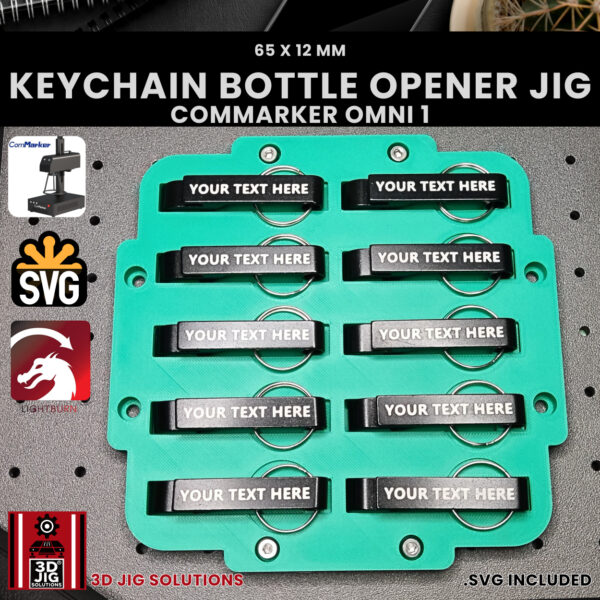 ComMarker Omni 1 Keychain Bottle Opener Laser Engraving Jig | 150mm Lens - Image 7