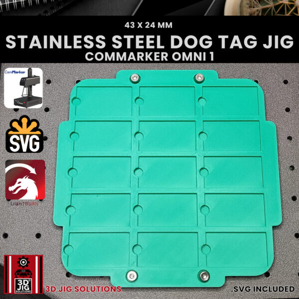 ComMarker Omni 1 Military Tags Jig: Stainless Steel Dog Tag Laser Engraving Jig - Image 8