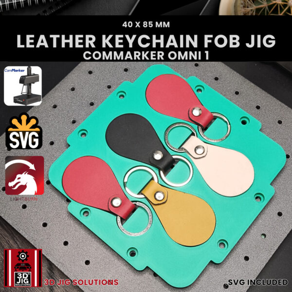 ComMarker Omni 1 Leather Key Fob Laser Engraving Jig | 150mm Lens | 40x85mm - Image 8