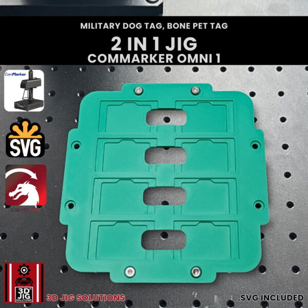 ComMarker Omni 1 Laser Engraving Jig:  2-in-1 Military & Bone Pet Tags - Image 8