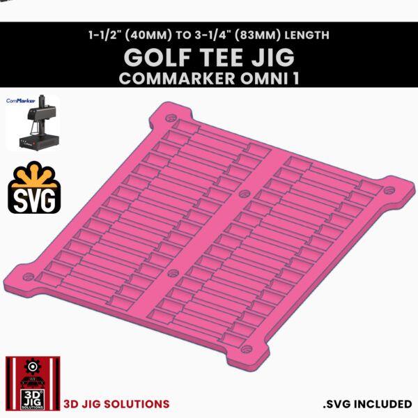 ComMarker Omni 1 Golf Tee Laser Engraving Jig: Holds All Lengths + SVG Files - Image 7
