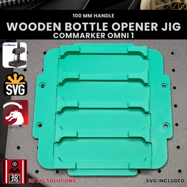 ComMarker Omni 1 Wooden Bottle Opener Laser Engraving Jig | 150mm Lens | SVG Files - Image 2