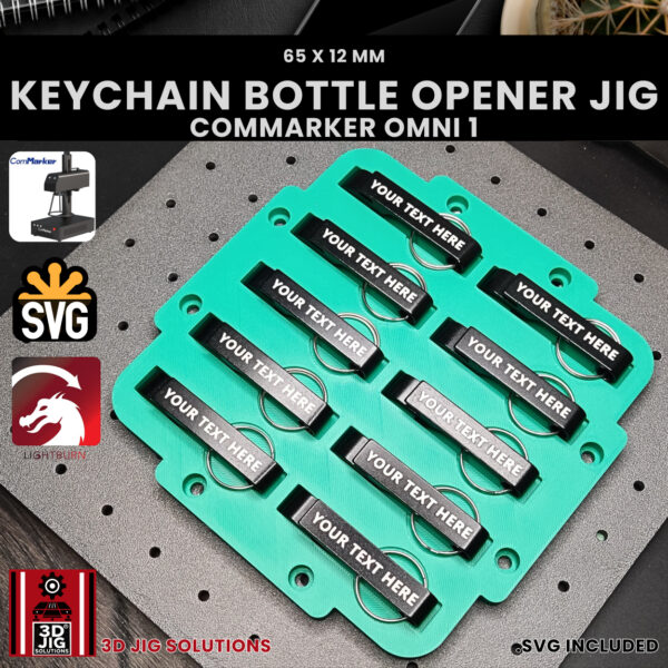 ComMarker Omni 1 Keychain Bottle Opener Laser Engraving Jig | 150mm Lens - Image 2