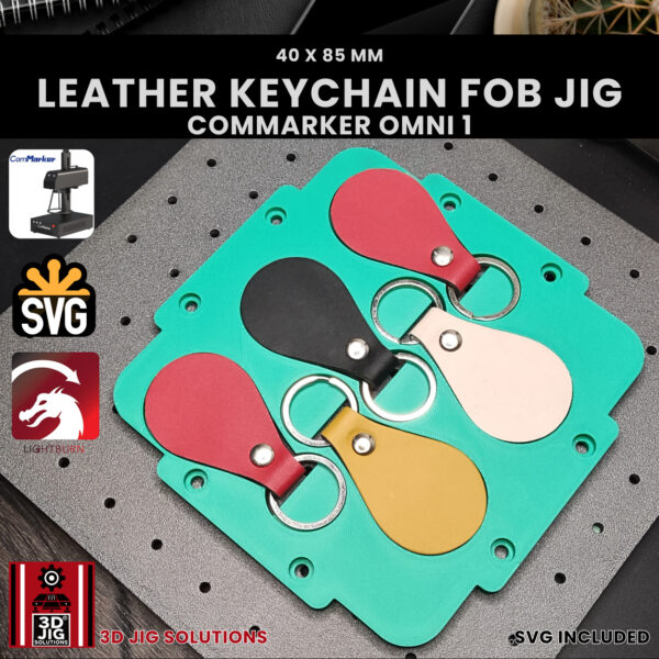 ComMarker Omni 1 Leather Key Fob Laser Engraving Jig | 150mm Lens | 40x85mm - Image 10