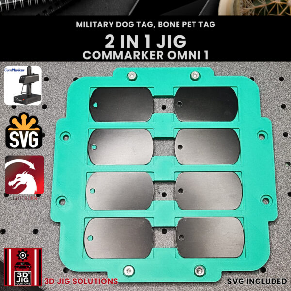 ComMarker Omni 1 Laser Engraving Jig:  2-in-1 Military & Bone Pet Tags - Image 10