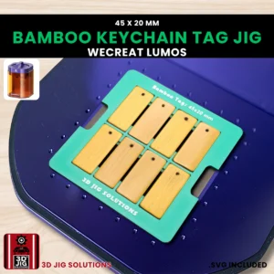 WeCreat Lumos Bamboo Tags Laser Engraving Jig: 45x20 mm | Alignment Fixture