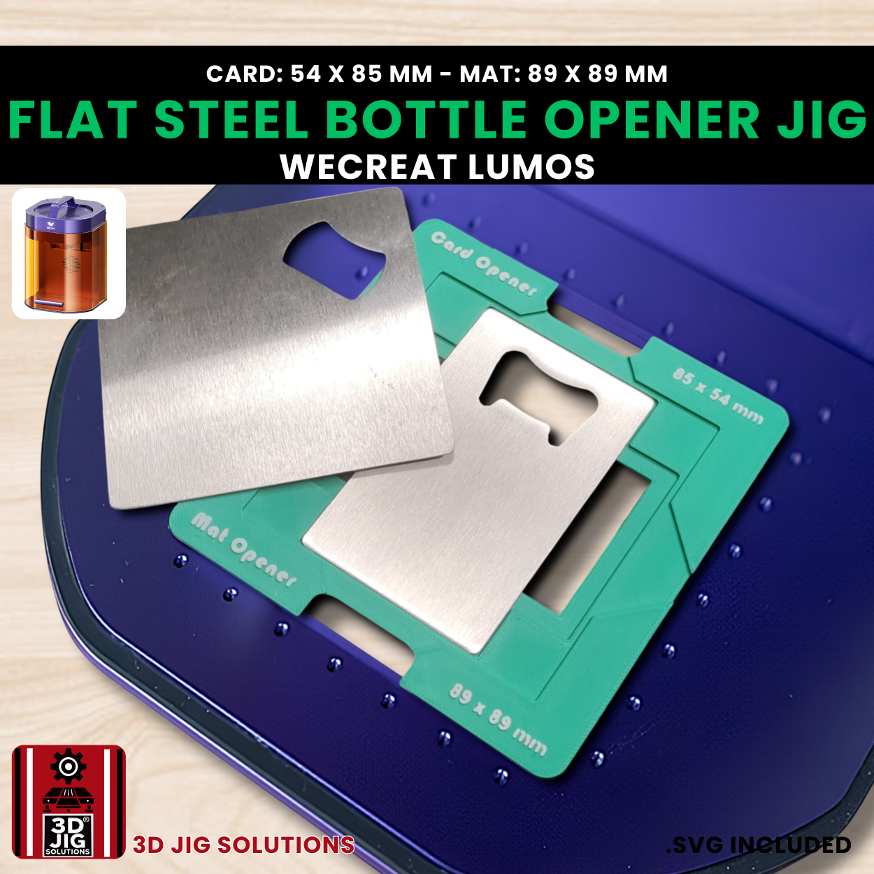WeCreat Lumos engraving jig for bottle openers