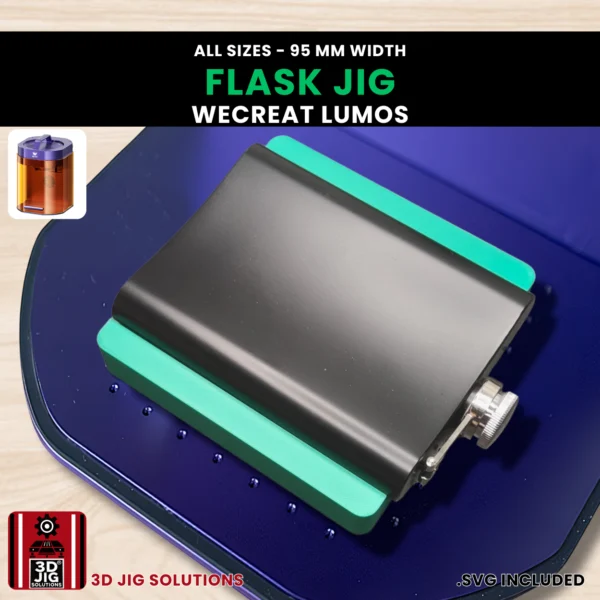 WeCreat Lumos Flask Laser Engraving Jig | 6-12 oz (95mm) | Both Sides - Image 3