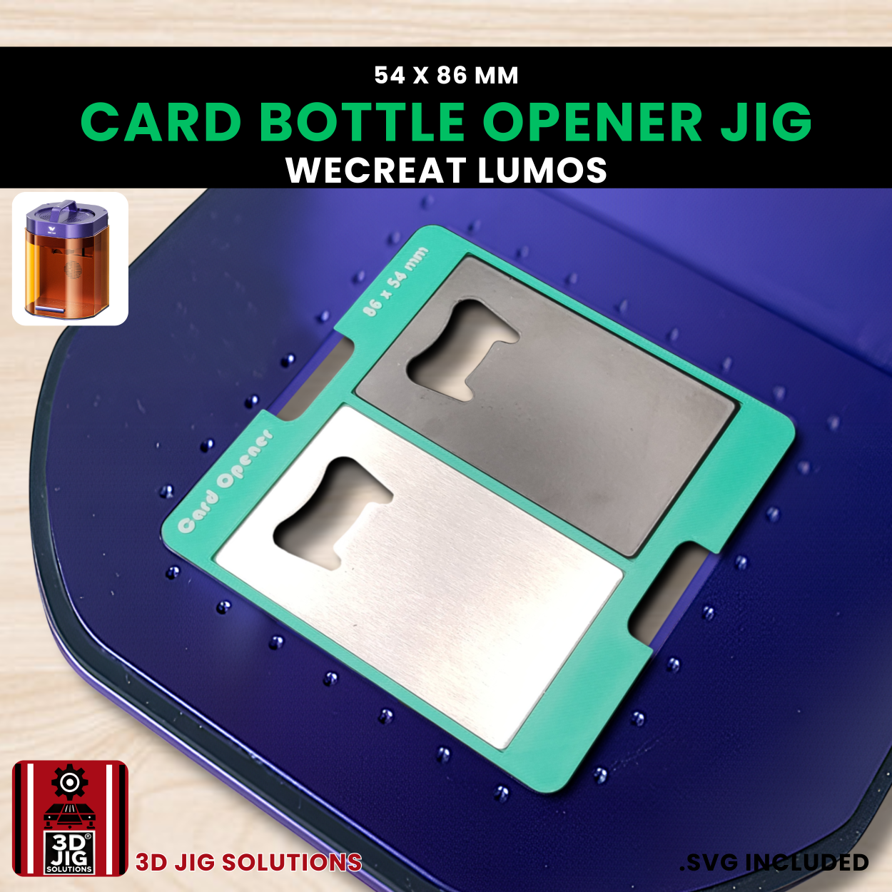 Card bottle opener engraving jig