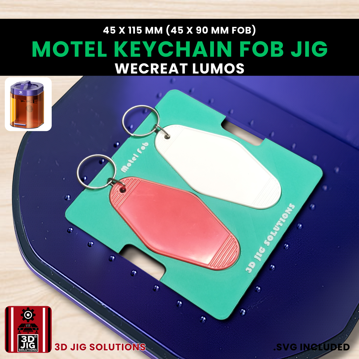 WeCreat Lumos motel key fob alignment fixture