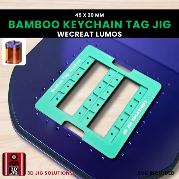 WeCreat Lumos Bamboo Tags Laser Engraving Jig | 45mm x 20mm Alignment Fixture - Image 4