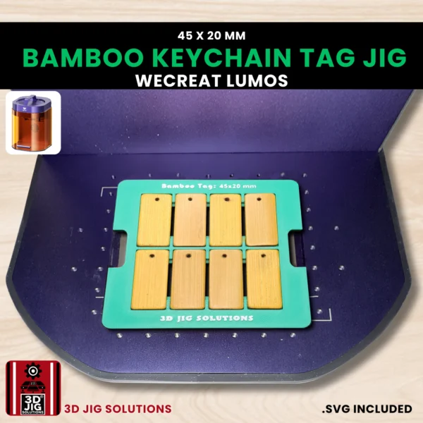 WeCreat Lumos Bamboo Tags Laser Engraving Jig | 45mm x 20mm Alignment Fixture - Image 5