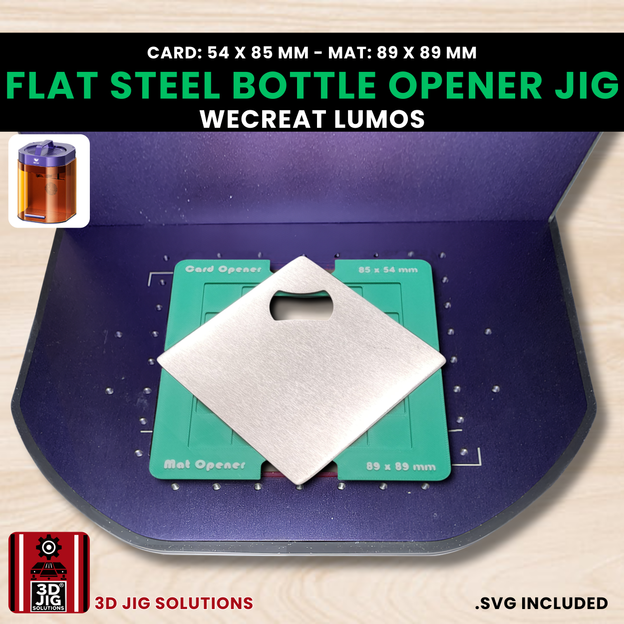 WeCreat Lumos Engraving Jig – Card & Coaster Bottle Opener Laser Fixture - Image 7
