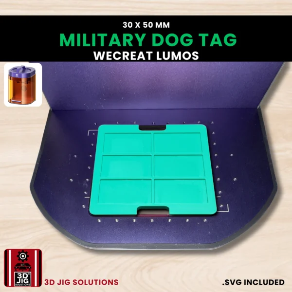 3D printed Lumos dog tag holder