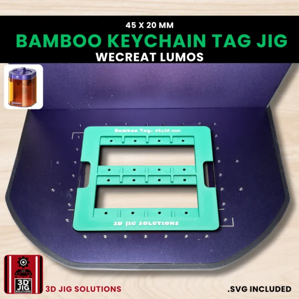 WeCreat Lumos Bamboo Tags Laser Engraving Jig | 45mm x 20mm Alignment Fixture - Image 6