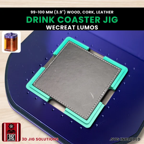 WeCreat Lumos Drink Coaster Jig | 3.9" Round & Square Template - Image 7