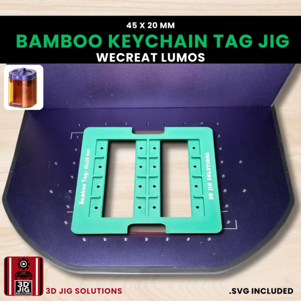 WeCreat Lumos Bamboo Tags Laser Engraving Jig | 45mm x 20mm Alignment Fixture - Image 8