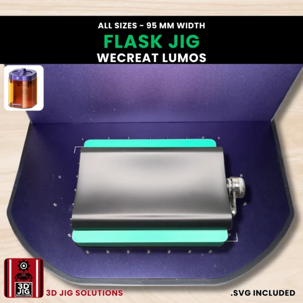 WeCreat Lumos Flask Laser Engraving Jig | 6-12 oz (95mm) | Both Sides - Image 8
