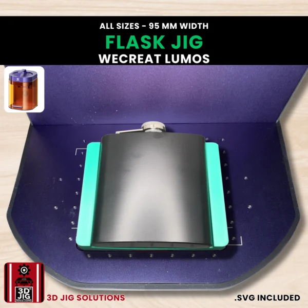 WeCreat Lumos Flask Laser Engraving Jig | 6-12 oz (95mm) | Both Sides - Image 9
